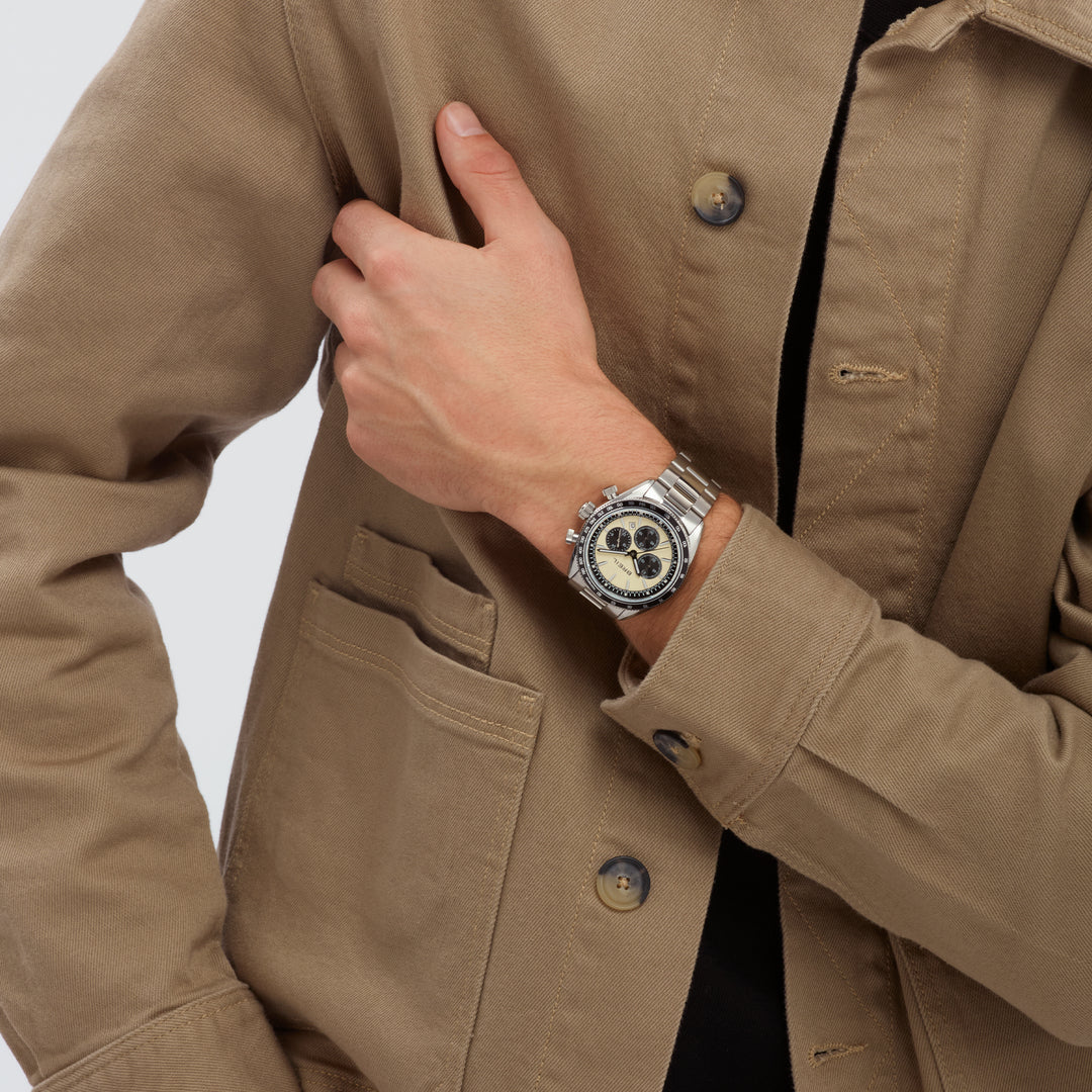 Breil orologio Vanguard Chrono 43mm beige quarzo acciaio TW2109