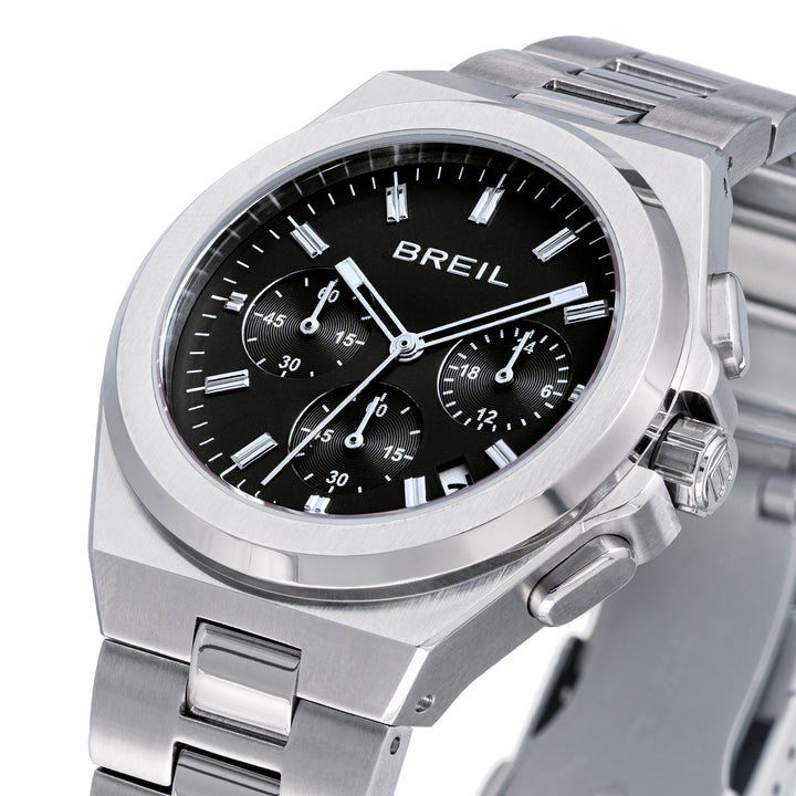 Breil Apex Chrono Uhr 40 mm schwarzer Quarzstahl TW2111
