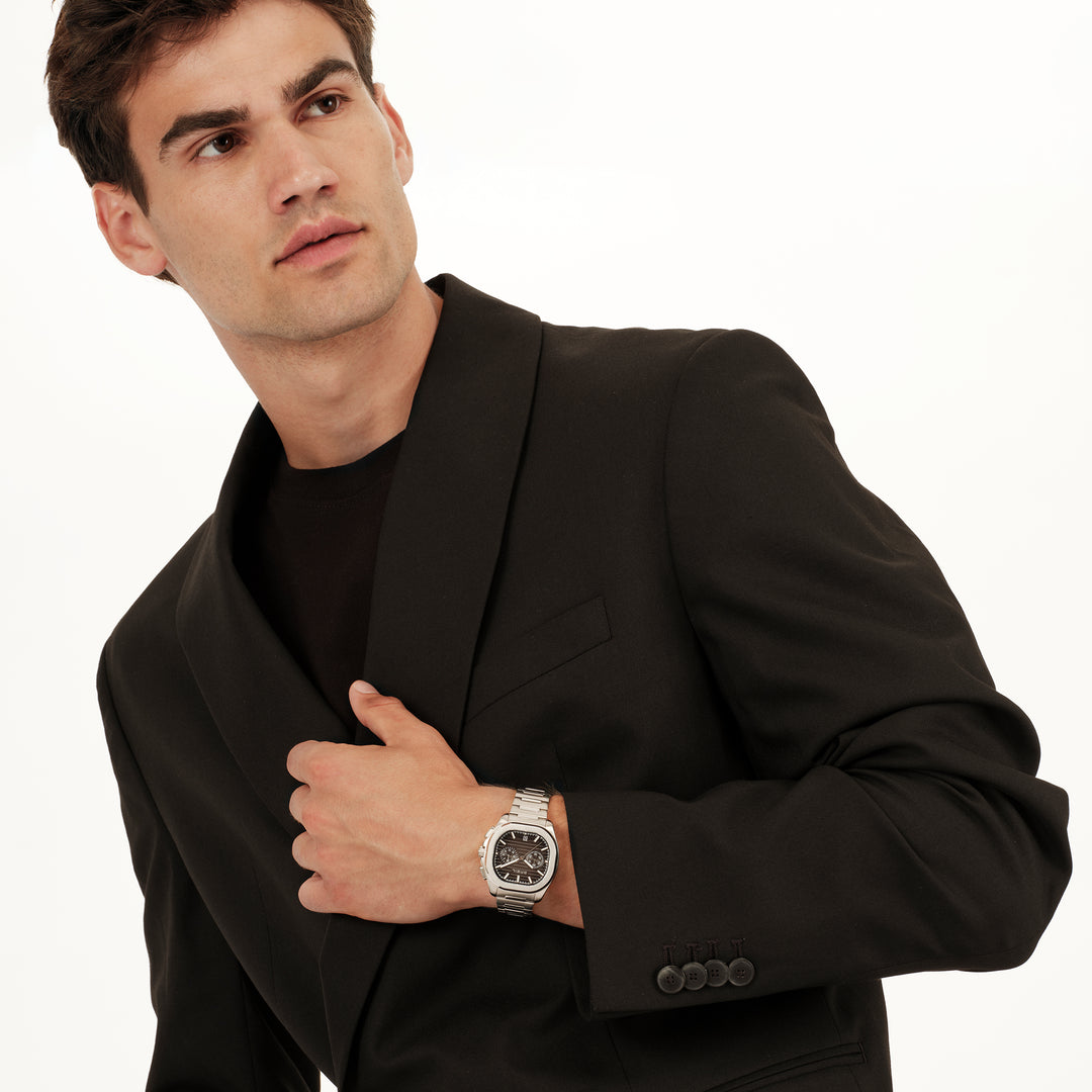 Montre Breil Retrofuture chrono 40mm acier quartz noir TW2129