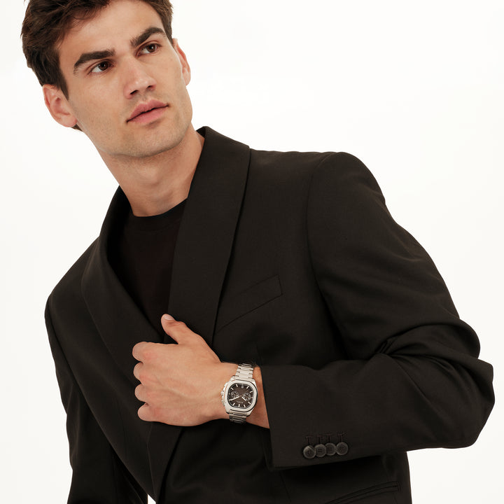 Montre Breil Retrofuture chrono 40mm acier quartz noir TW2129