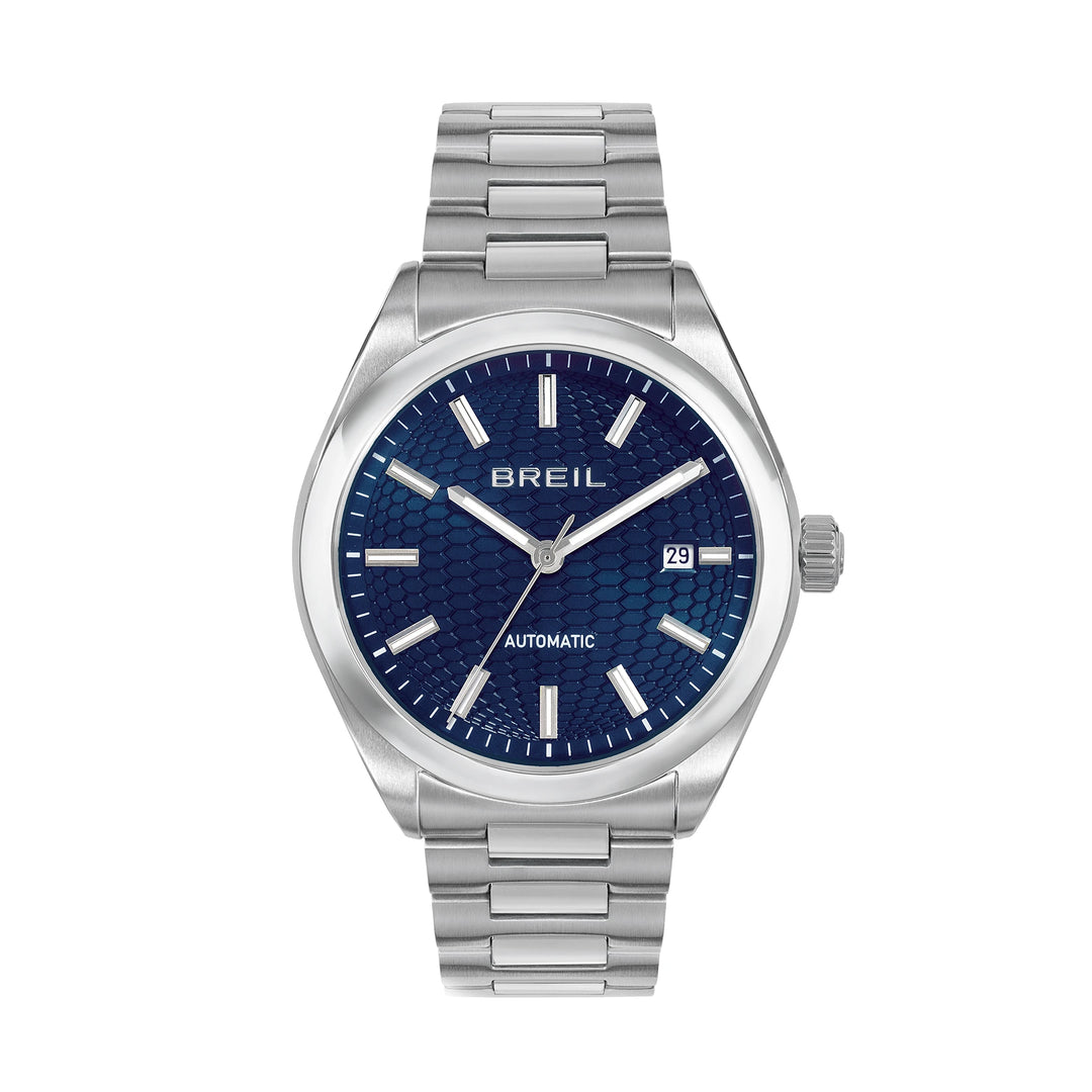Breil Sphera 40 mm blaue Automatik-Stahluhr TW2131