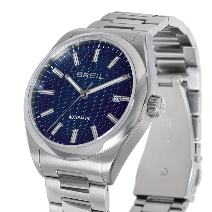 Breil Sphera 40 mm blaue Automatik-Stahluhr TW2131