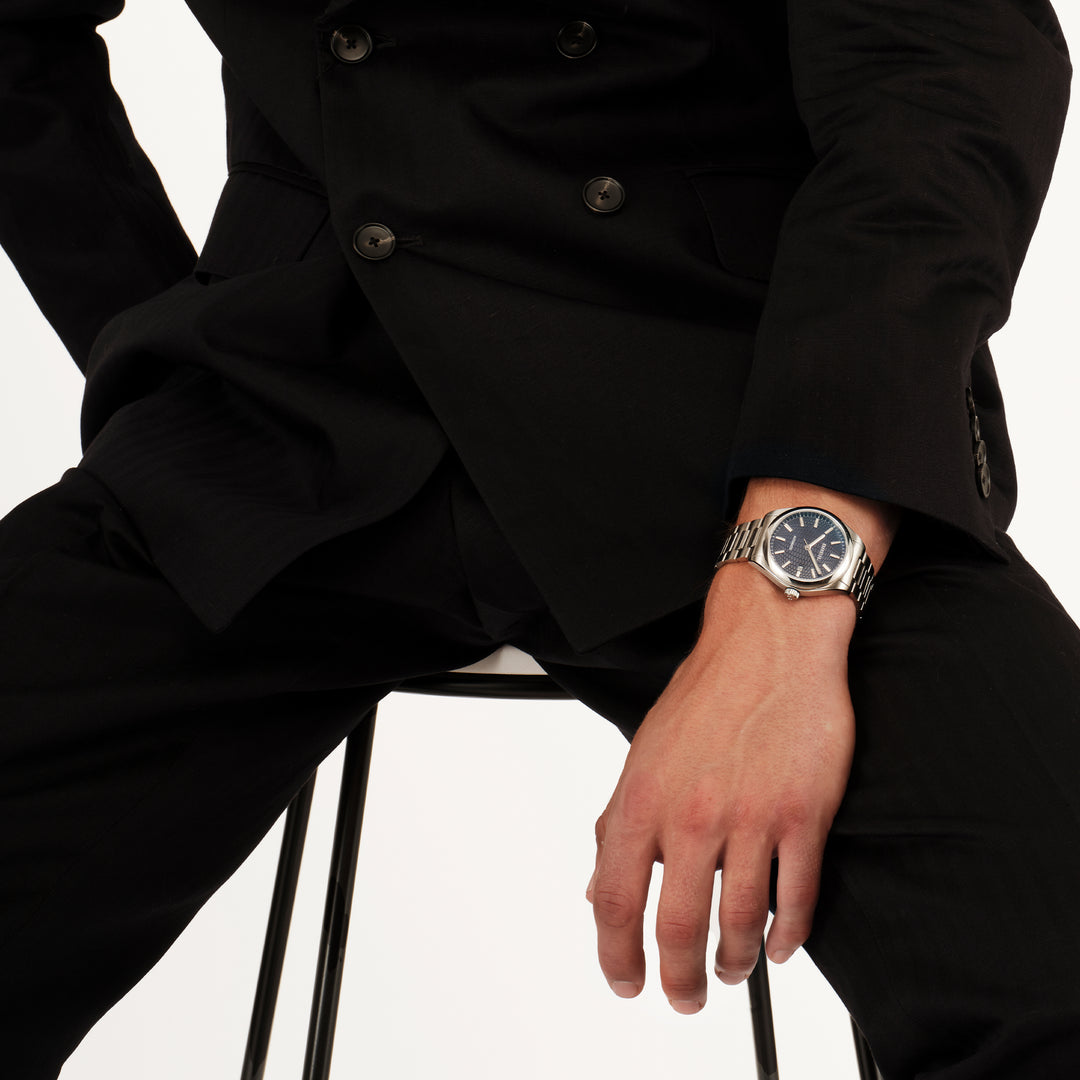 Breil Sphera 40 mm blaue Automatik-Stahluhr TW2131