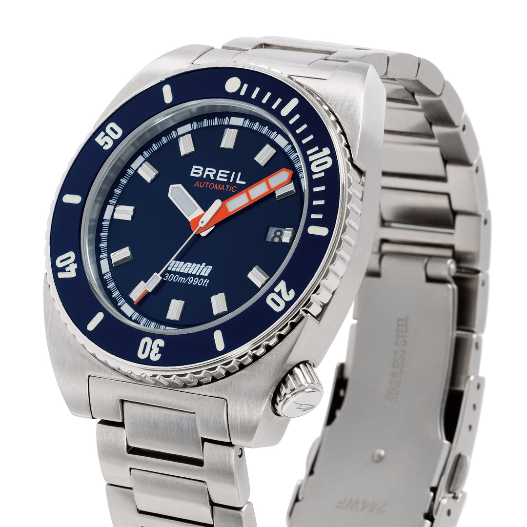 Breil orologio Manta Seeker 42mm blu automatico acciaio TW2180