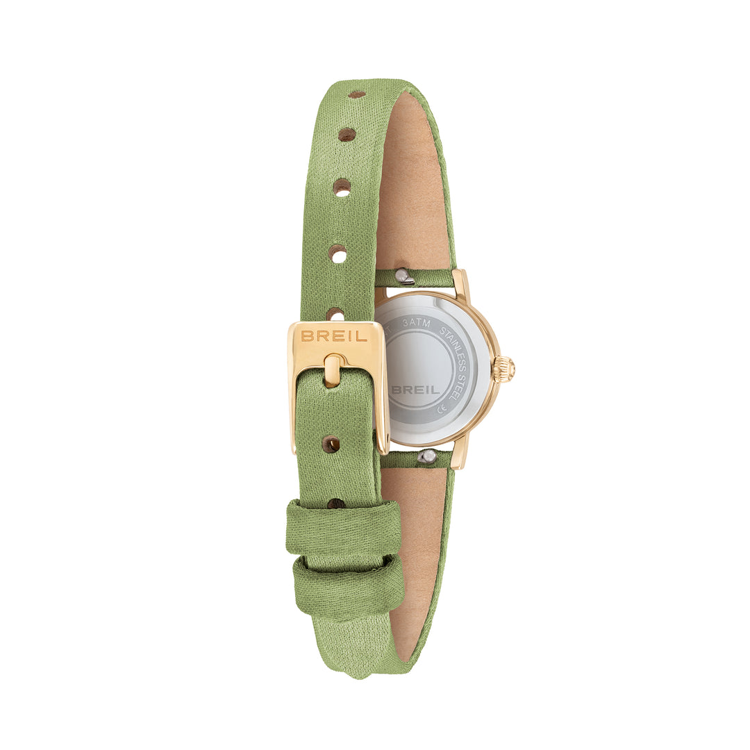 Montre Breil Darling 18mm acier quartz vert finition or IP TW2190