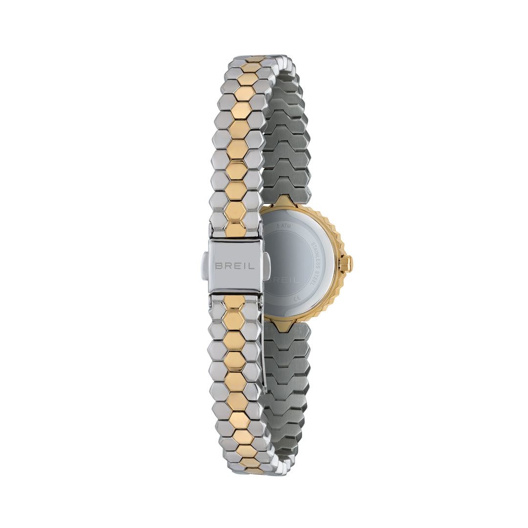 Breil orologio Primp 24mm bianco quarzo acciaio finiture PVD oro 14k TW2200