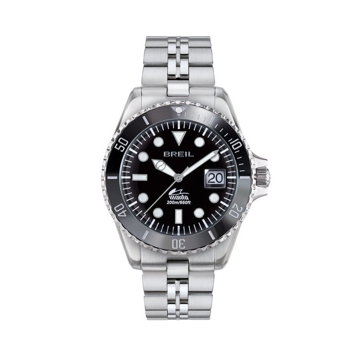 Montre Breil Manta Heritage 42mm acier quartz noir TW2206