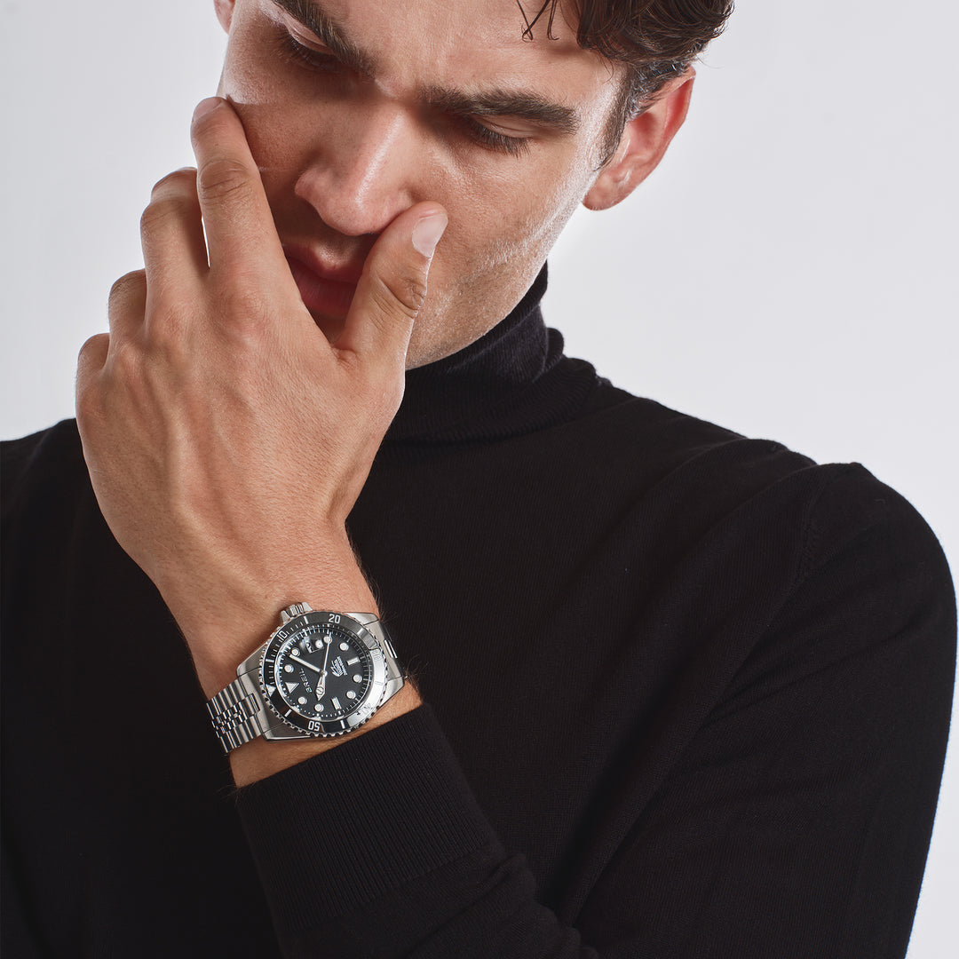 Montre Breil Manta Heritage 42mm acier quartz noir TW2206