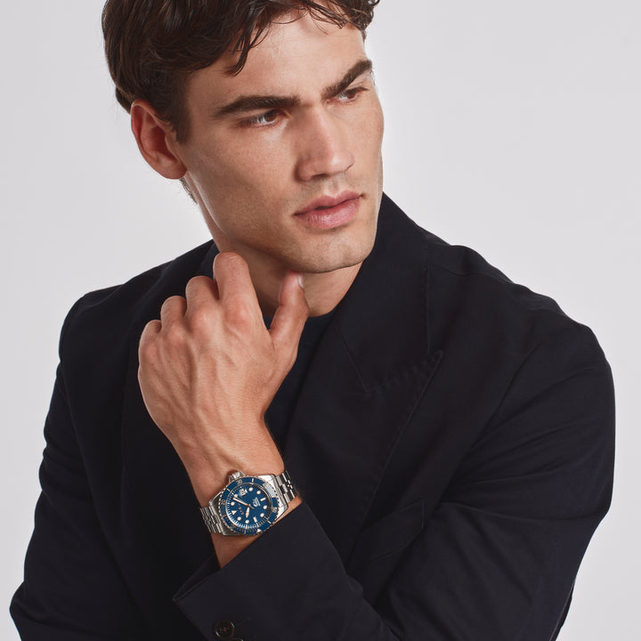 Breil watch Manta Heritage 42mm blue quartz steel TW2208