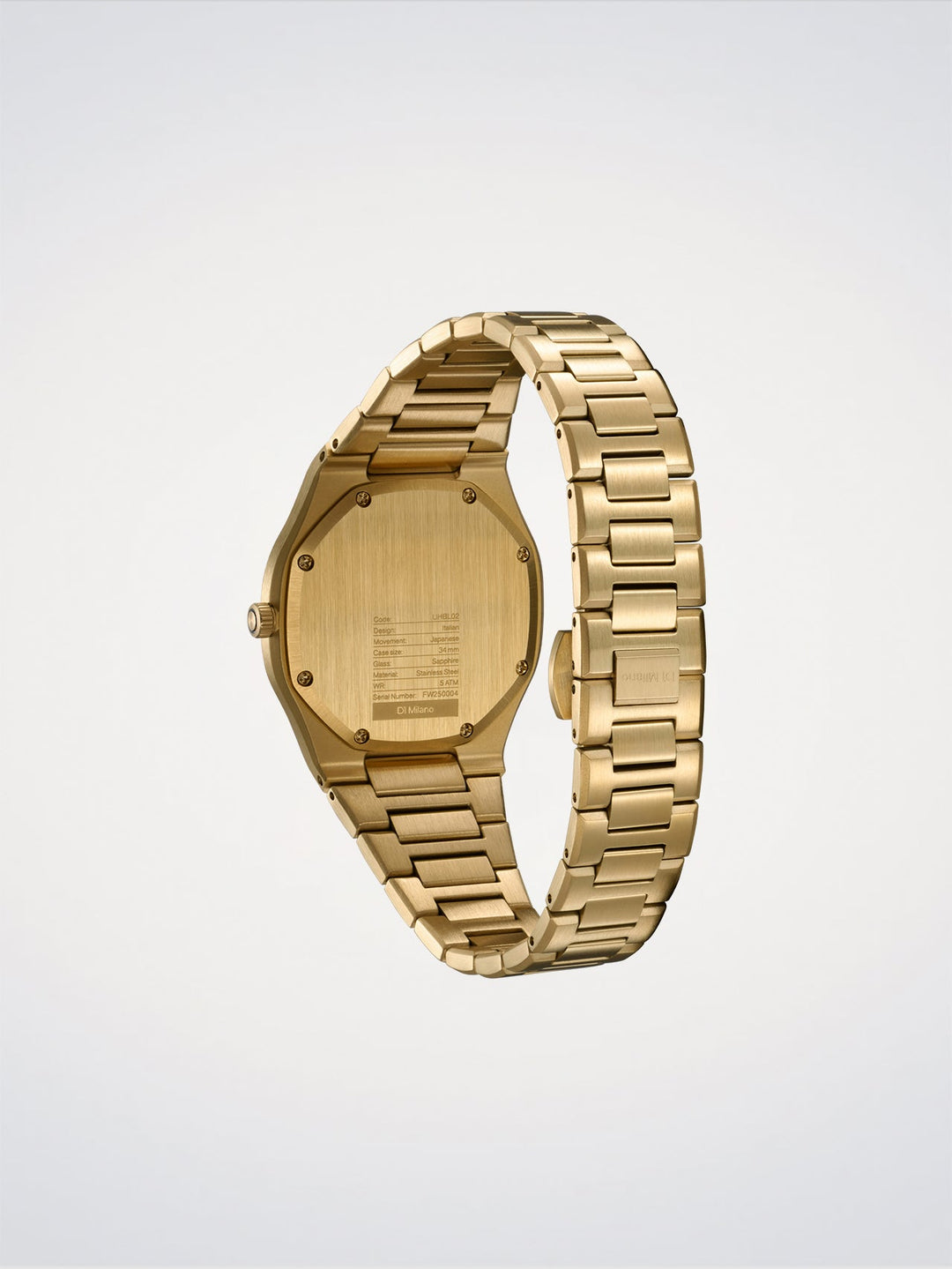 D1 Milano Gold Mellow Ultradünne Uhr 34 mm D1-UHBL02