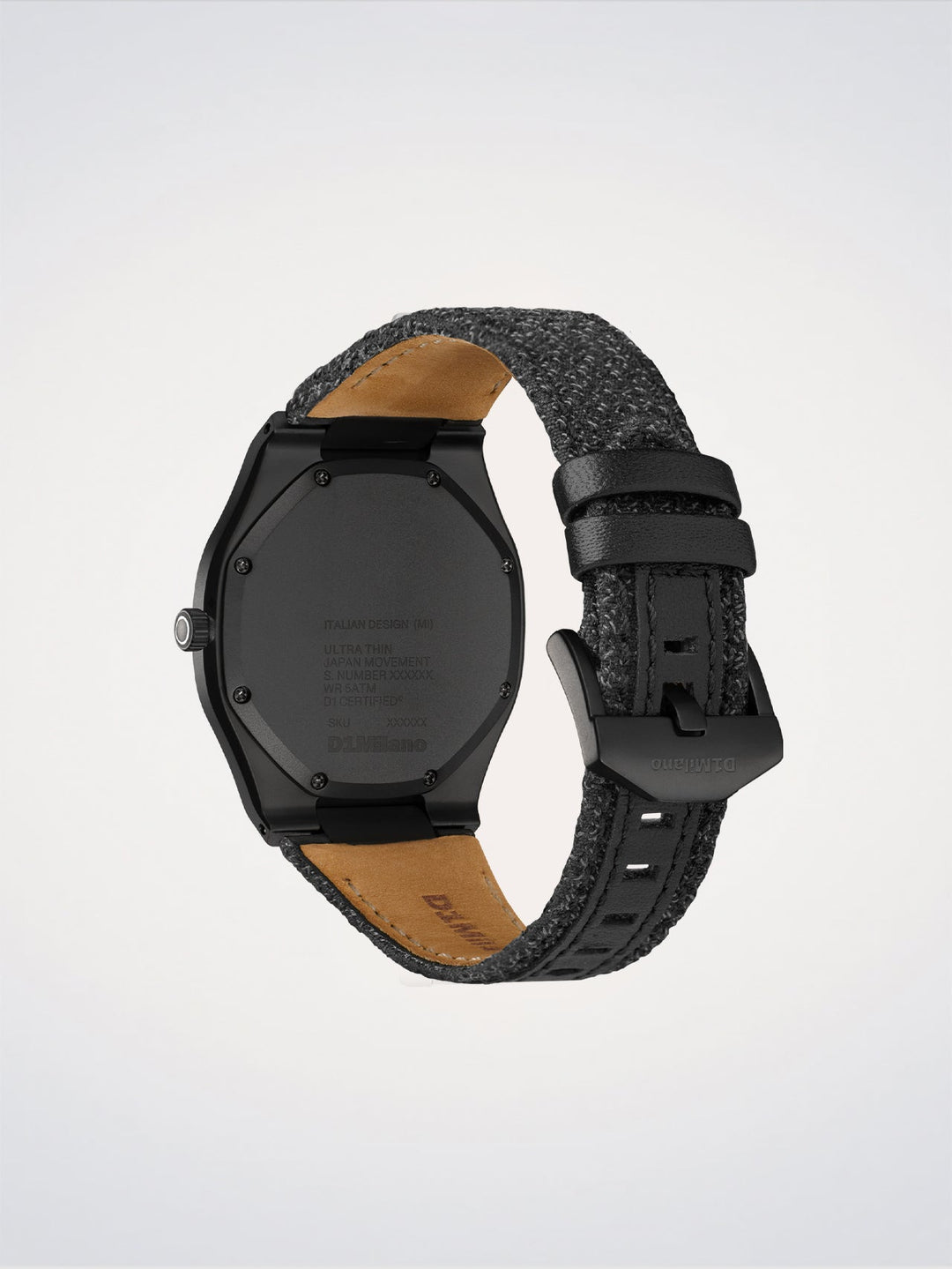 D1 Milano Black Kevlar Ultra Thin Watch 39 mm D1-UHKJ01