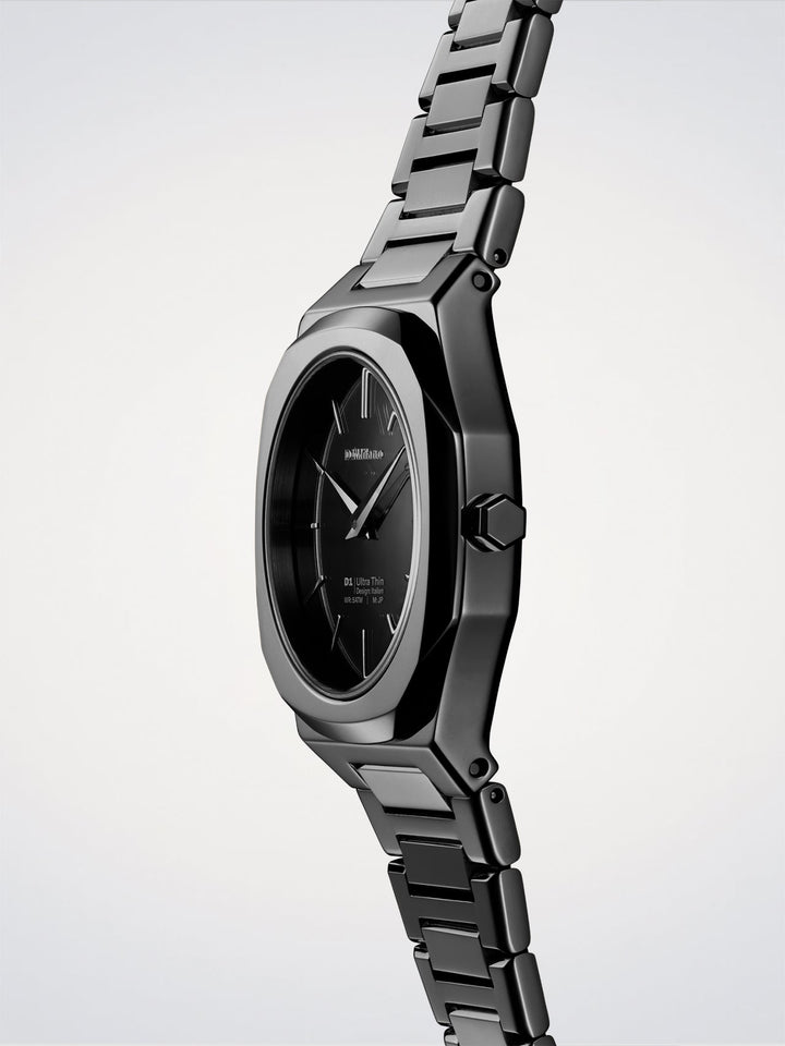 Montre D1 Milano Black Gleam ultra fine 30 mm D1-UTBL41