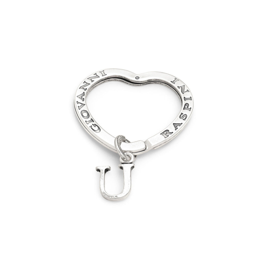 Giovanni Raspini key ring letter u Key ring in 925 Silver X01424