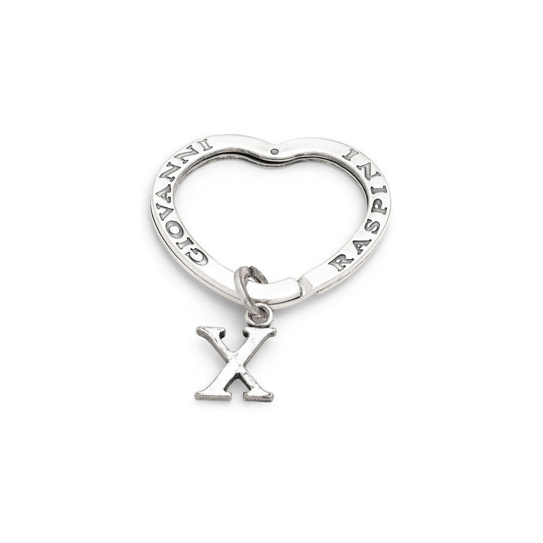 Giovanni Raspini key ring letter x Key ring in 925 Silver X01421