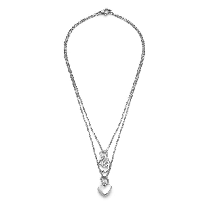 Collier coeur et lettre g Giovanni Raspini collier en argent 925 X01564