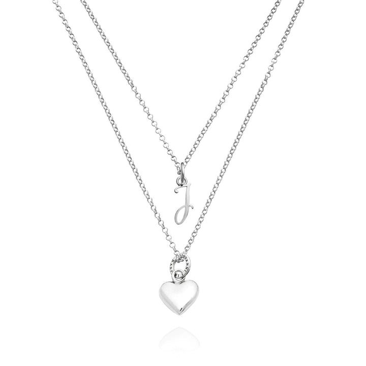 Giovanni Raspini heart and letter j necklace 925 Silver Necklace X01561