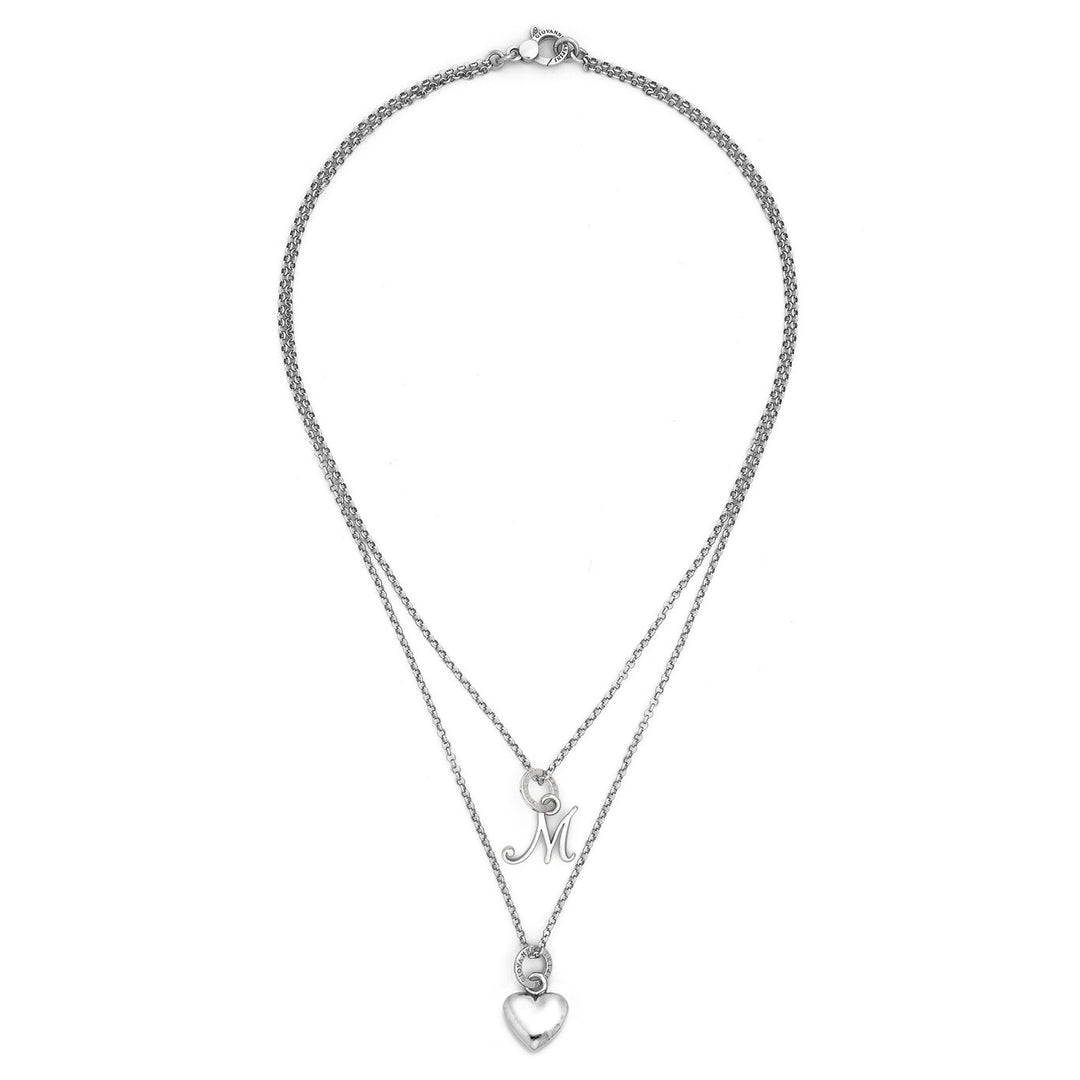 Collier coeur et lettre m Giovanni Raspini collier en argent 925 X01558