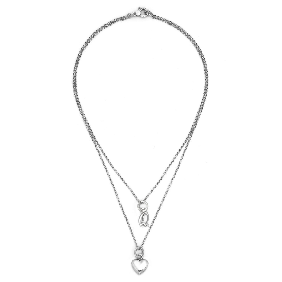 Collier coeur et lettre q Giovanni Raspini collier en argent 925 X01554