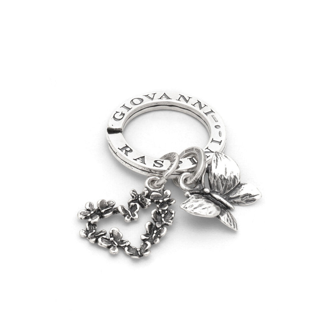 Giovanni Raspini Heart and butterfly key ring 1760