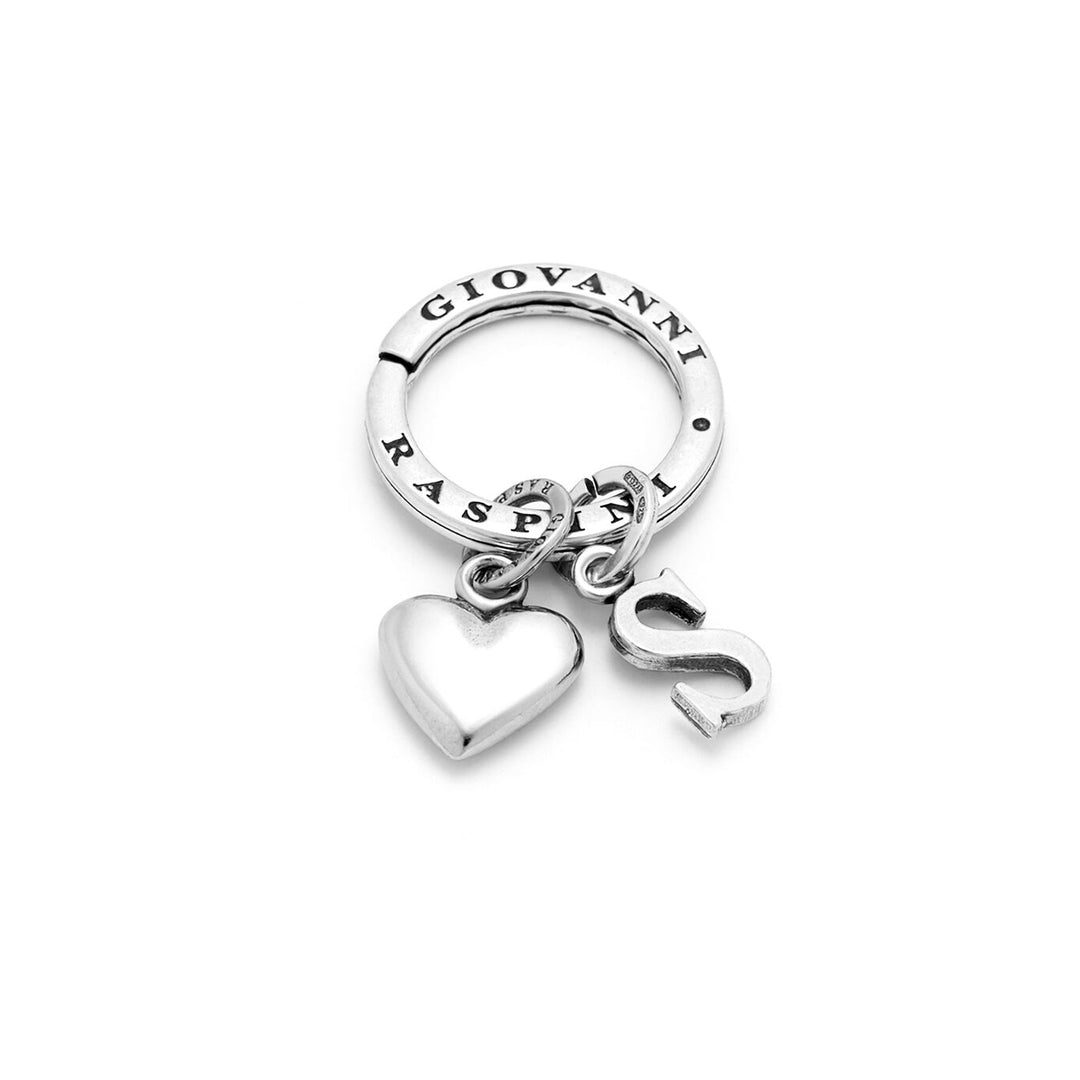 Giovanni Raspini Heart and Letter S Key Ring 1855