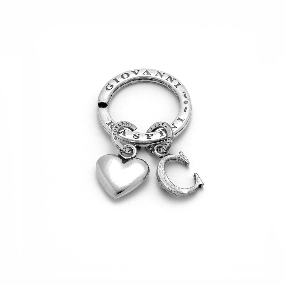 Giovanni Raspini Heart and Letter C Key Ring 1869
