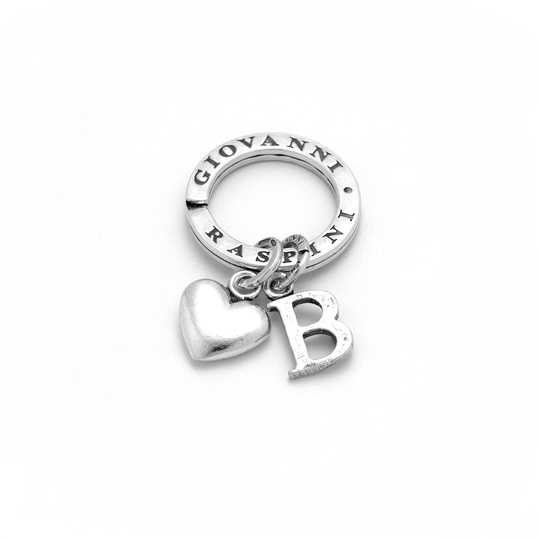 Giovanni Raspini Heart and Letter B Keyring 1870