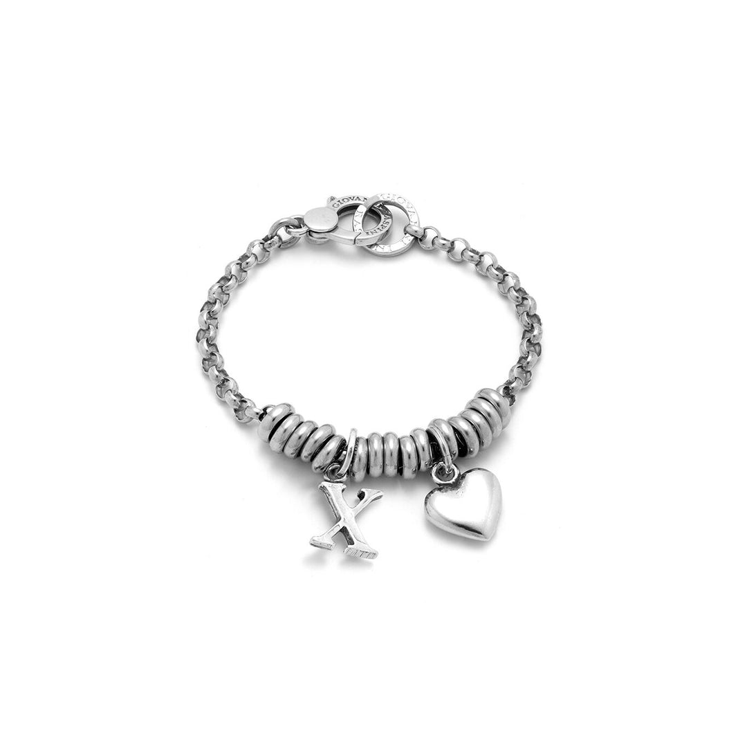 Giovanni Raspini Bracciale Cuore e Lettera X 1875
