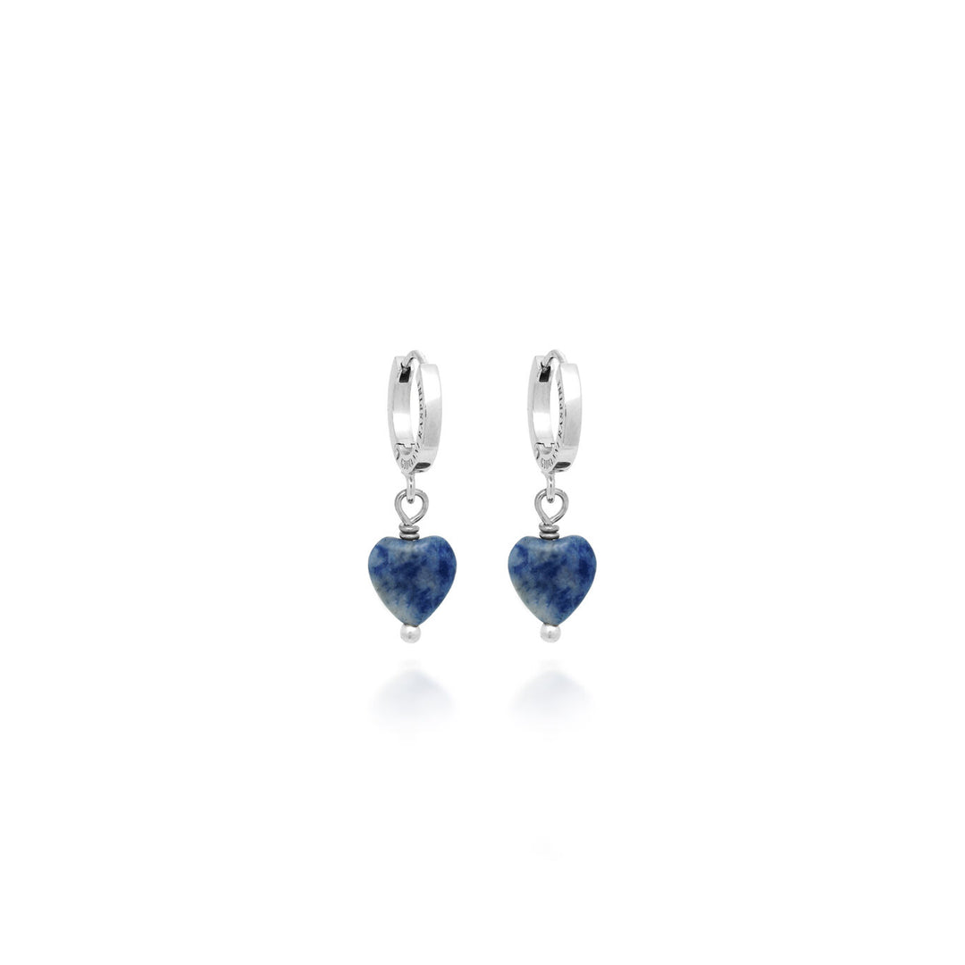 Giovanni Raspini Orecchini Huggie Cuore Sodalite 1902