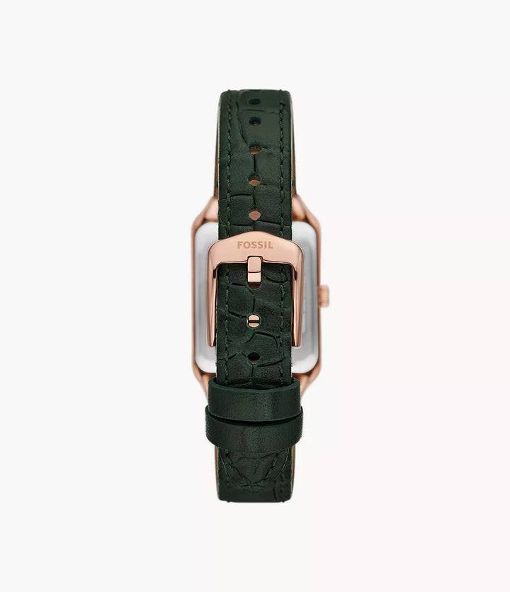 Recherche fossile Raaquel 23 mm Green Quartz en acier Finish PVD Gold Pink ES5366