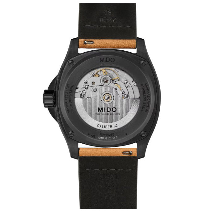 Mido orologio Multifort TV Big Date 40mm grigio automatico acciaio finitura PVD nero M049.526.36.081.00