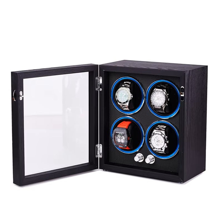 Coffret Capodagli avec rotor pour 4 montres XB4 noires
