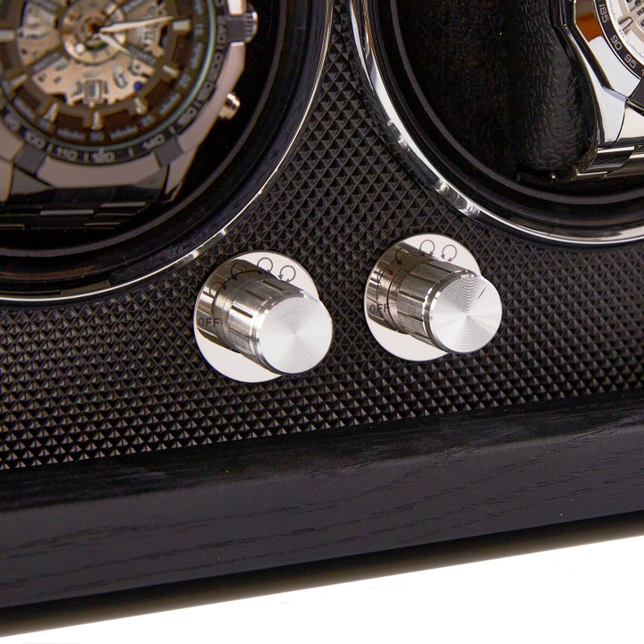 Coffret Capodagli avec rotor pour 4 montres XB4 noires