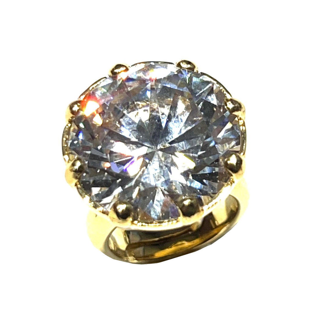 Federica Rossi Bague cocktail bronze finition PVD cristal or 18 carats FR.AN.02