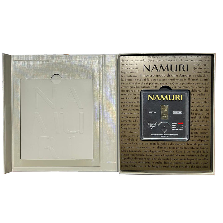 Namuri lingotto 1 grammo oro 18kt diamante 0,01ct G VS1 NDJ/G01GVS