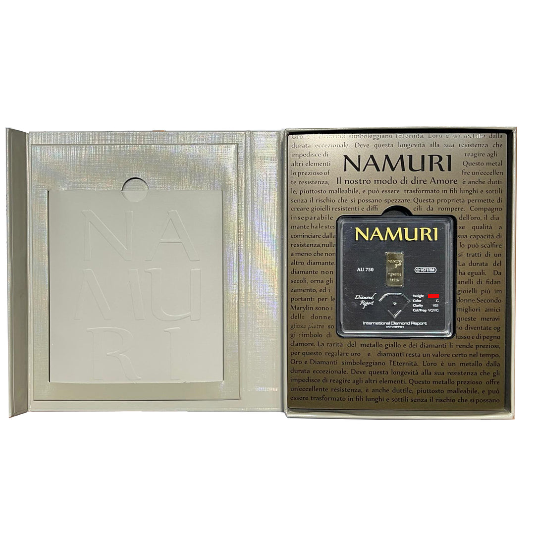 Namuri lingot 1 gramme or 18kt diamant 0.07ct G VS1 NDJ/G07GVS