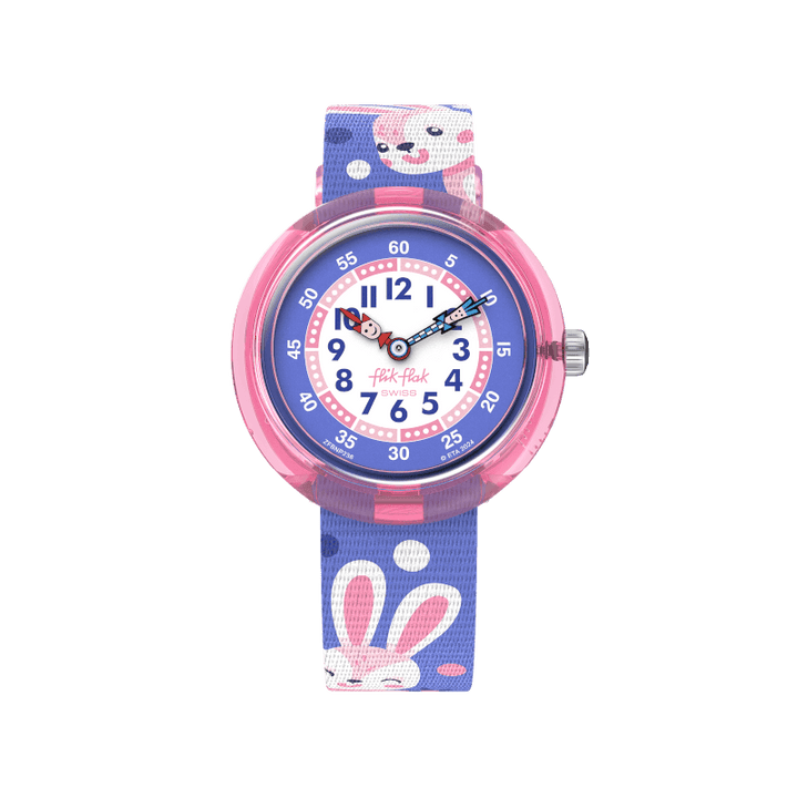 Flik flak peek-a-bunny amis fur-ever 32 mm fbnp236 watch