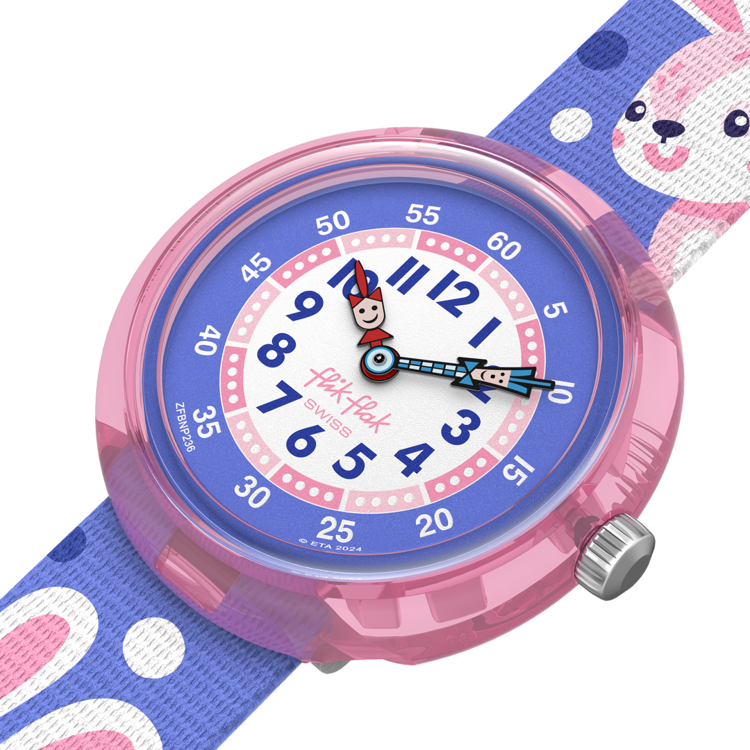 Flik flak peek-a-bunny amis fur-ever 32 mm fbnp236 watch