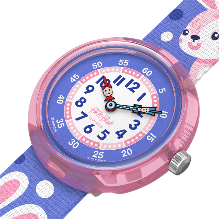 Flik flak peek-a-bunny amis fur-ever 32 mm fbnp236 watch