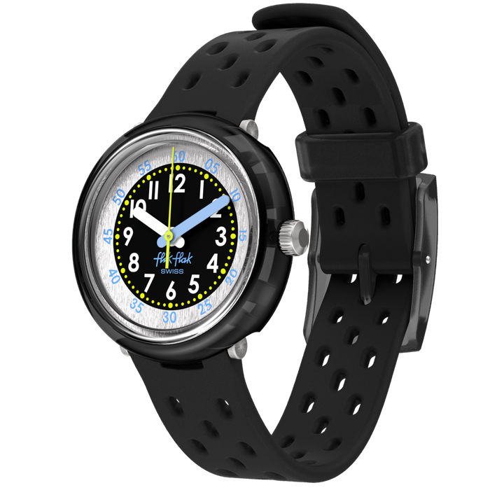 Flik Flak Fizz Watch in Black Bubby Hours 32 mm fcnp001