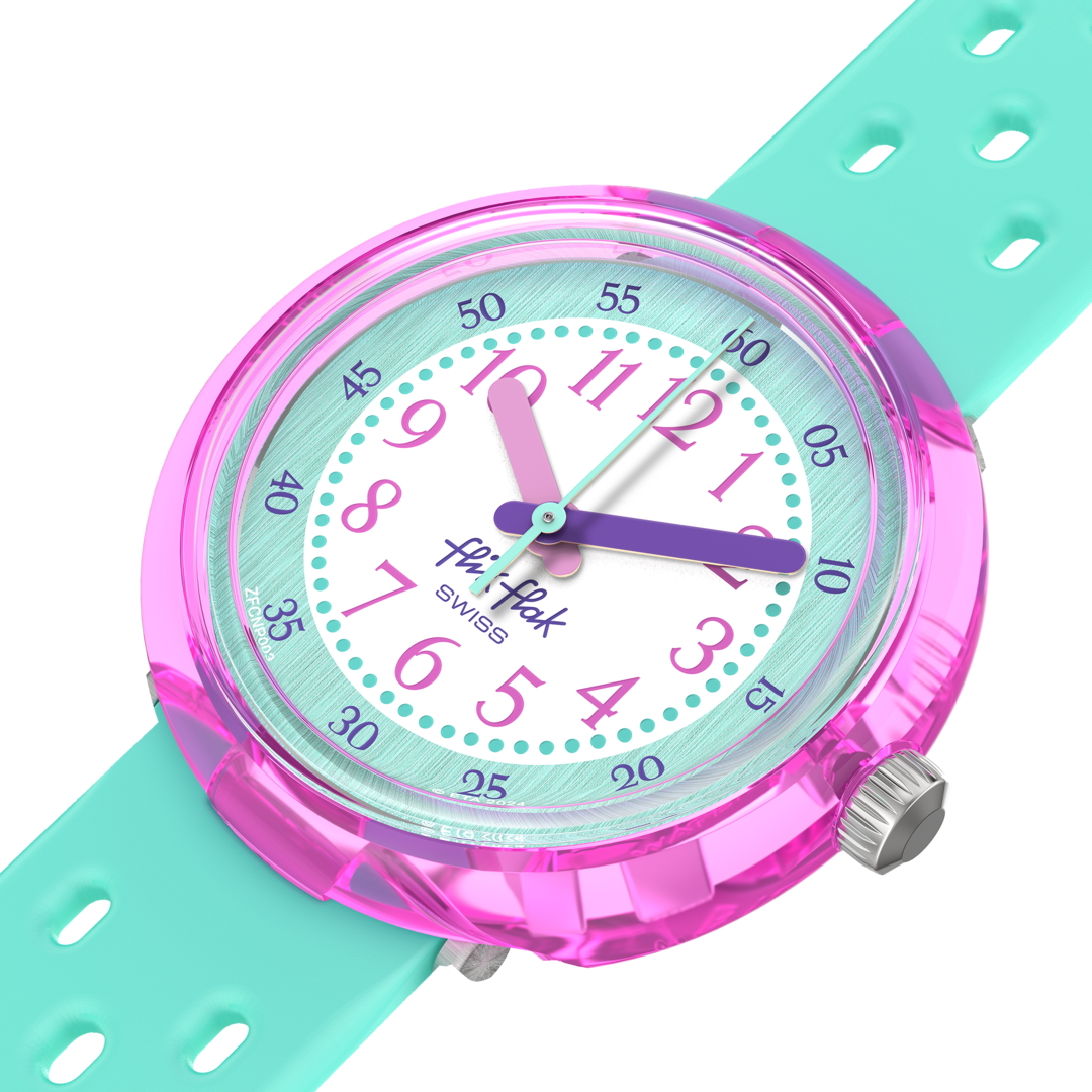 Flik Flak Fizz Watch in Mint Bubby Hours 32 mm fcnp003