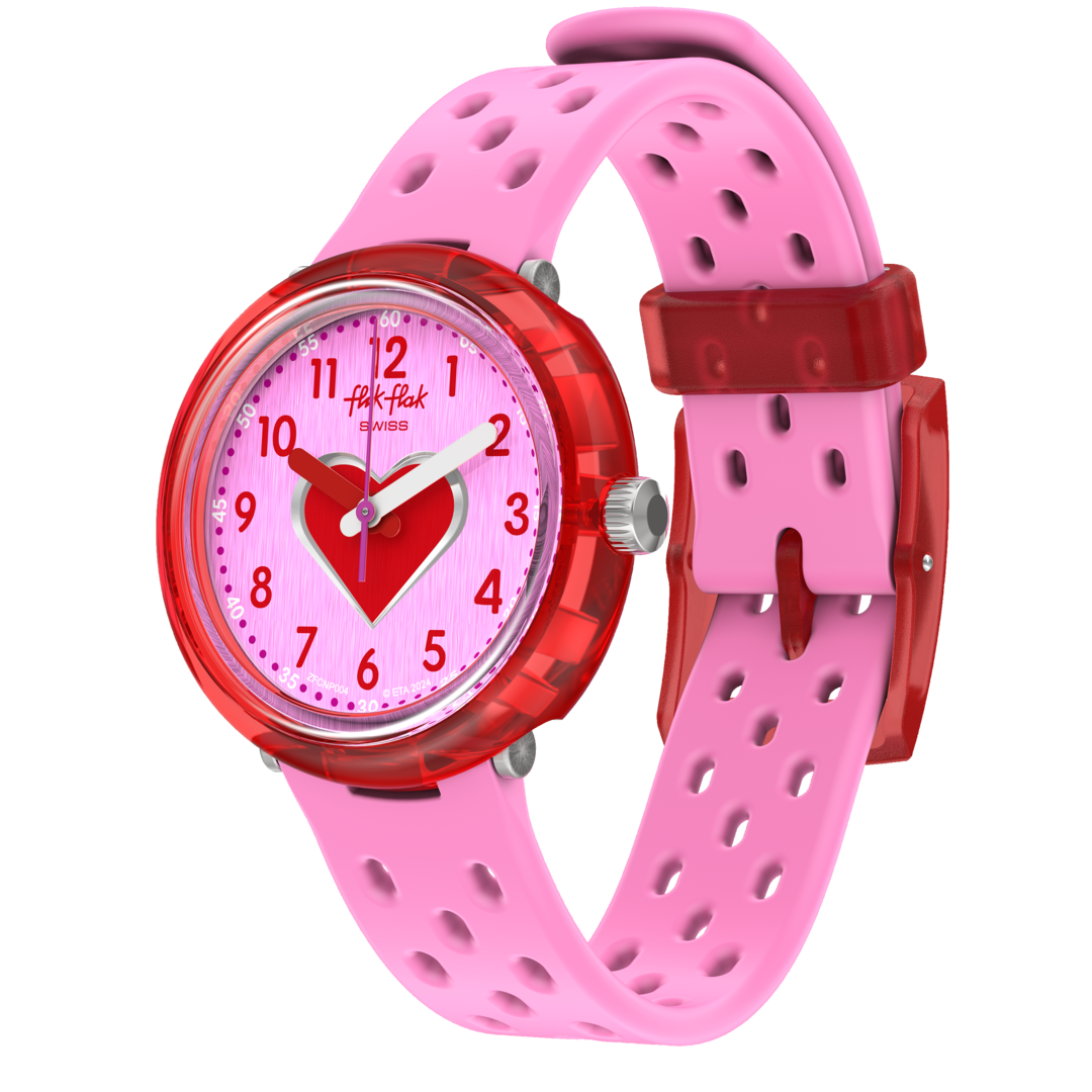 Flik Flak Fizz Uhr in rosa Bubby Stunden 32 mm FCNP004