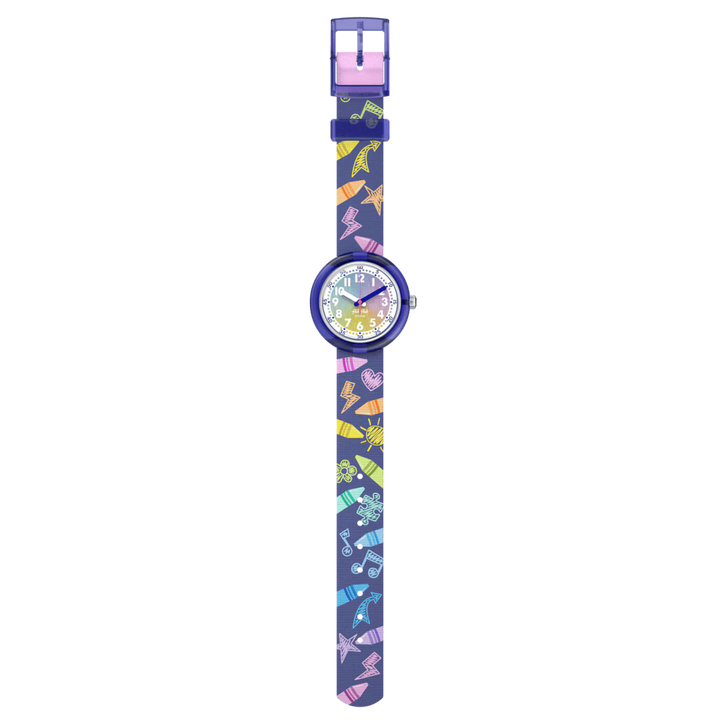 Flik Flak Uhr RAINBOW CRAYONS Classroom Creations 32mm FPNP173