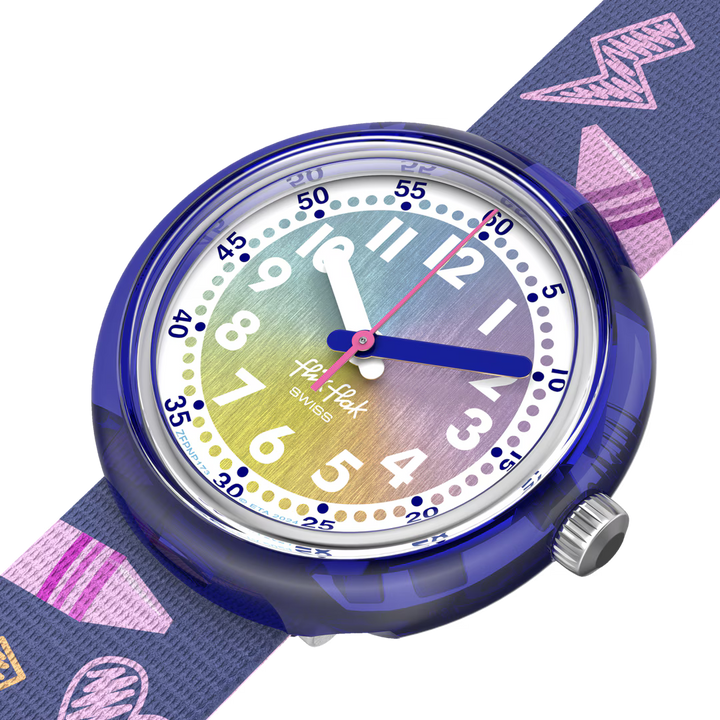 Flik Flak Uhr RAINBOW CRAYONS Classroom Creations 32mm FPNP173