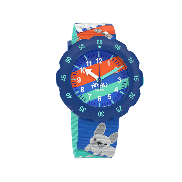 Flik Flak orologio SKATING FRENCHIE Friends Fur-Ever 34mm FPSP075