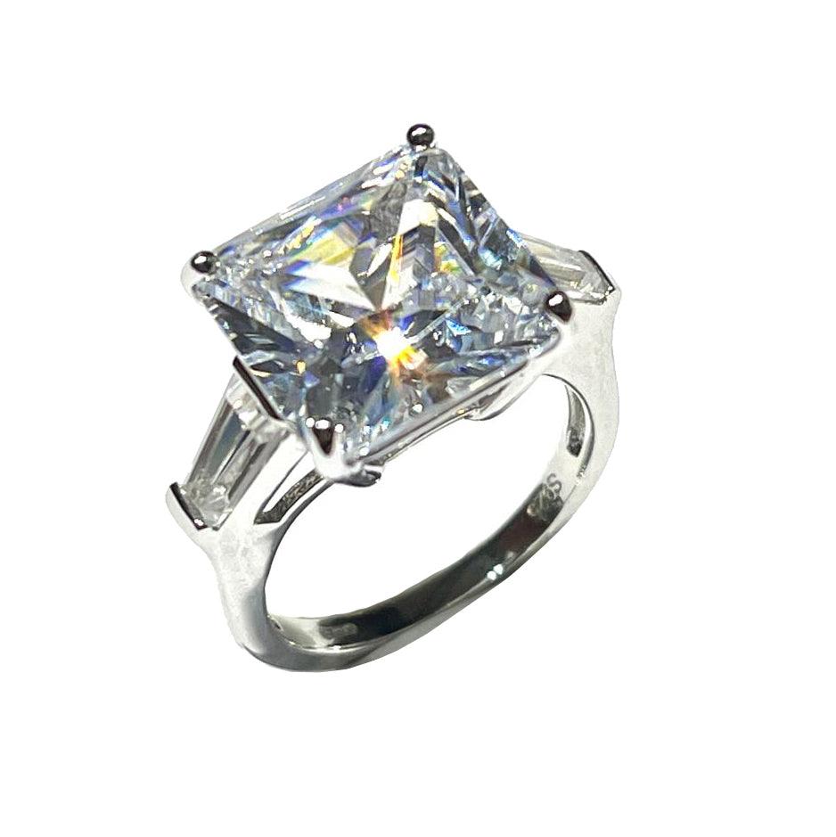 AP Coral anello Hollywood Diva Style argento 925 finitura rodio cubic zirconia AN401BN - Capodagli 1937