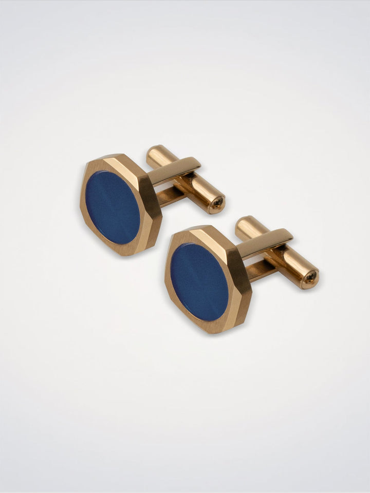 D1 Milano Gemelli ottagonali Blu e Oro D1-JWCLSU07