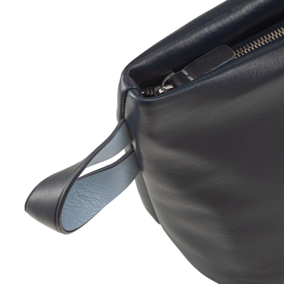 DUDU Beauty Case Donna Uomo in Pelle con Cerniera Zip, Borsa da Toilette Grande Colori Vivaci, Ideale per Viaggi, Palestra, Terme, Interno Idrorepellente