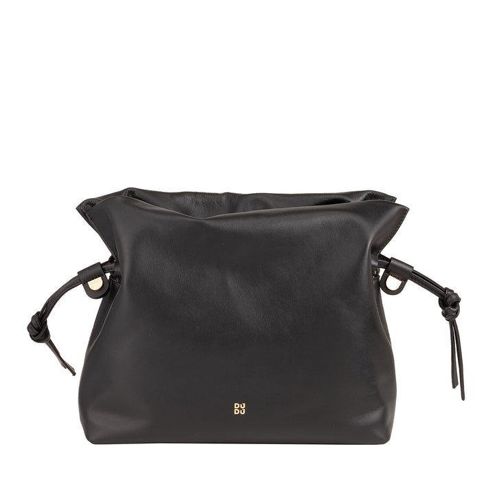 Sac en cuir Dudu pour femmes avec fermeture Coulisse - Sac à bandoulière élégant, compact et pratique pour toute occasion avec ceinture réglable