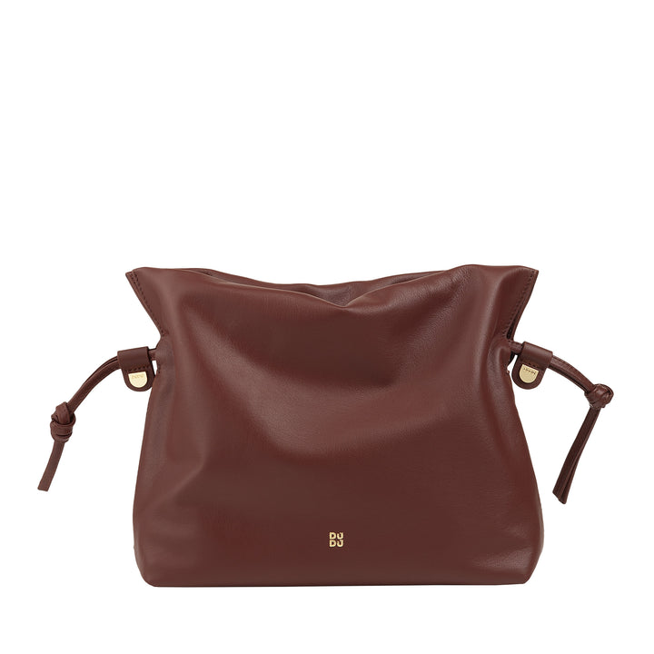 Sac en cuir Dudu pour femmes avec fermeture Coulisse - Sac à bandoulière élégant, compact et pratique pour toute occasion avec ceinture réglable