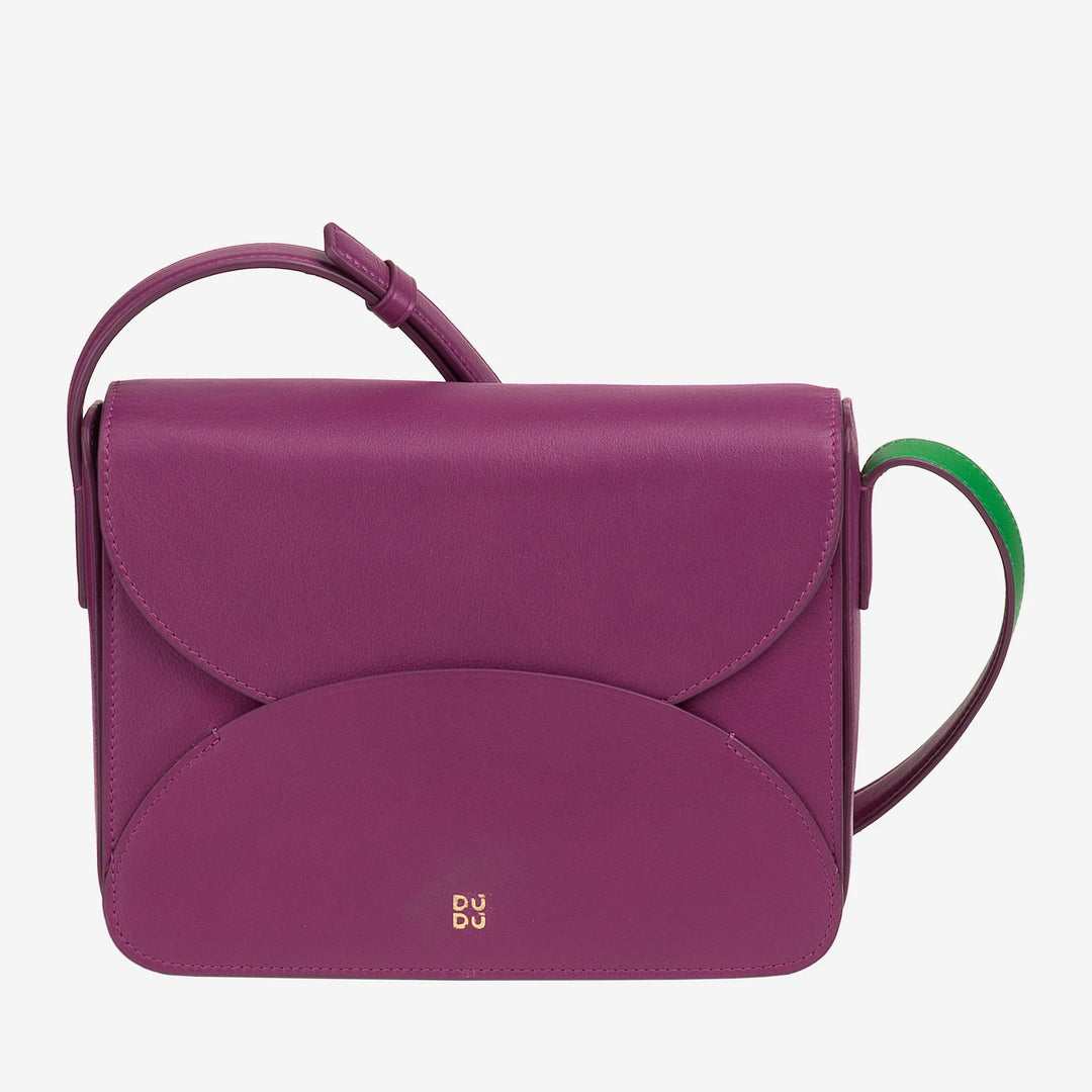 DUDU Damen-Umhängetasche aus Leder mit Umschlagklappe, kleine, elegante und vielseitige Handtasche mit verstellbarem Schultergurt, perfekte Tasche für jeden Anlass